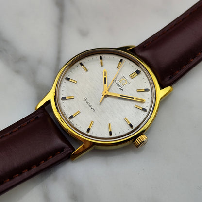 OMEGA Genéve Gold Rare Mosaic Dial White 1970 [REF. 135.070]