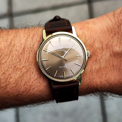 Omega Genéve Gold Super Rare Brown Dial with Box 1970 Serviced 07/2026 [REF. 135.070]