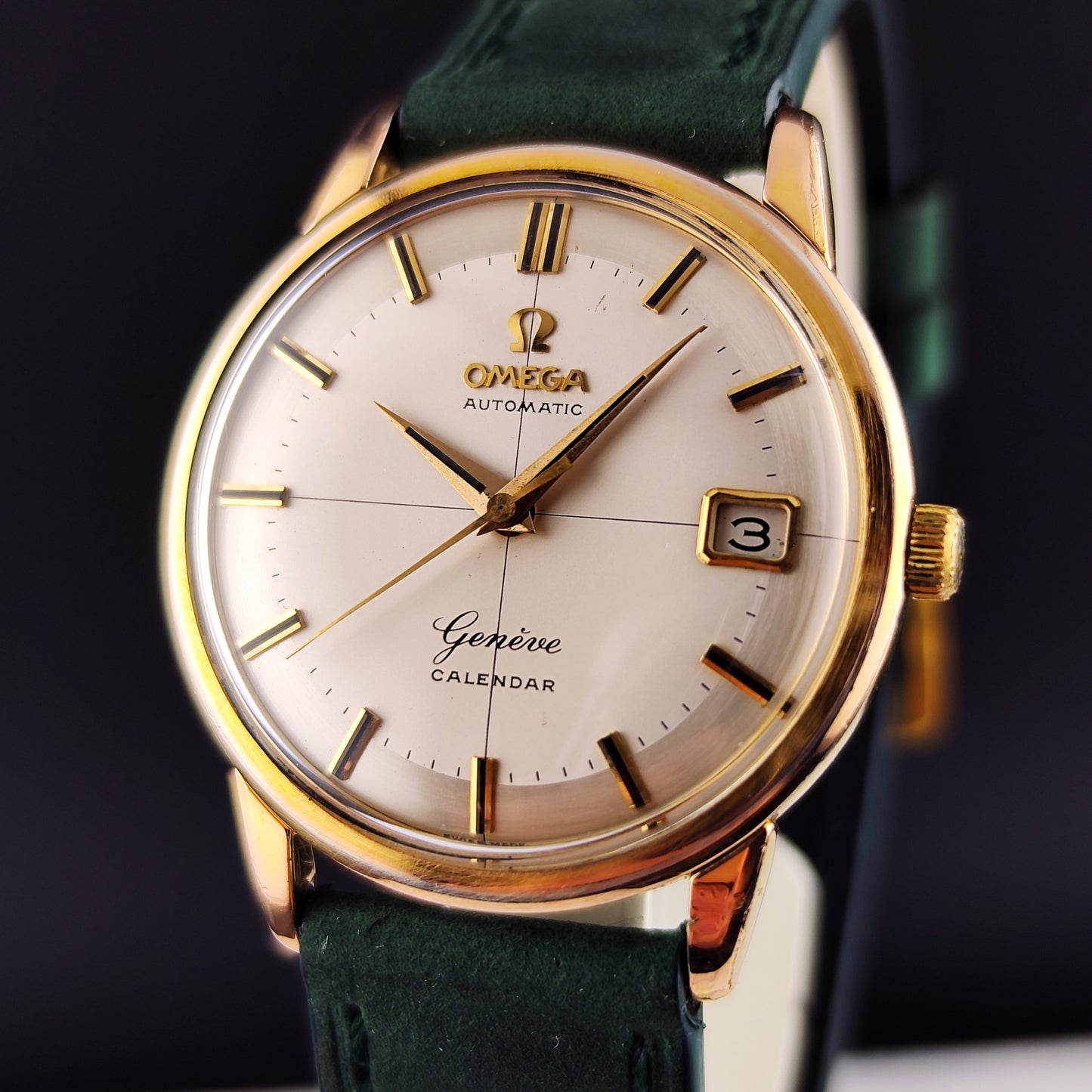 OMEGA Genéve Gold White Crosshair Dial Pie Pan 1960 [REF. 14703]