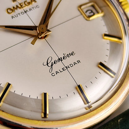 OMEGA Genéve Gold White Crosshair Dial Pie Pan 1960 [REF. 14703]