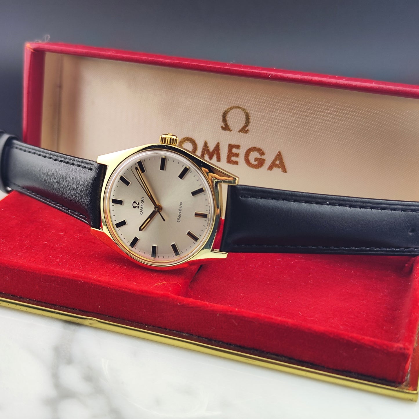 OMEGA Genéve Gold White Dial Serviced Mint+ with Box [REF. 135.041]