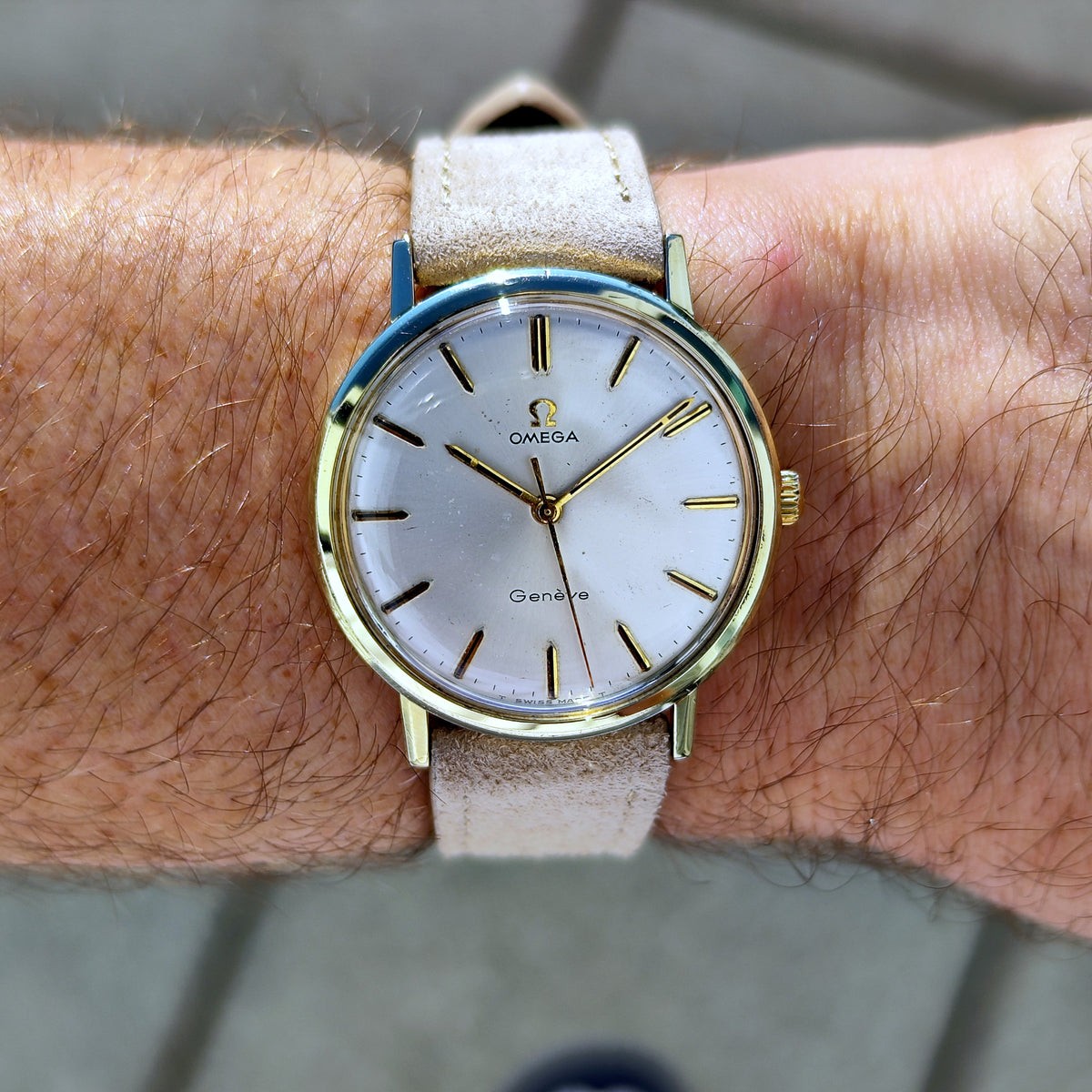 Omega Genéve Gold White Dial 1970 – Bild 2