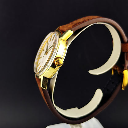 Omega Genéve Gold White Linen Dial 1972 Serviced 07/2026 [REF. 166.0098]
