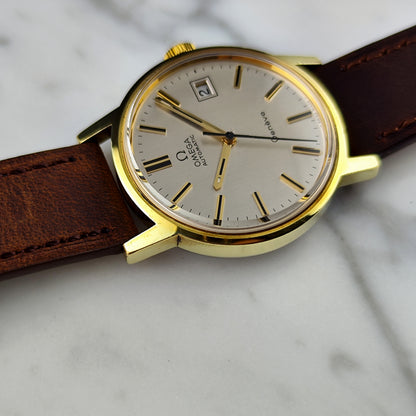 Omega Genéve Gold White Linen Dial 1972 Serviced 07/2026 [REF. 166.0098]