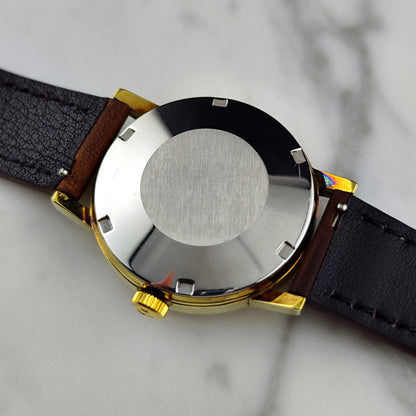 Omega Genéve Gold White Linen Dial 1972 Serviced 07/2026 [REF. 166.0098]