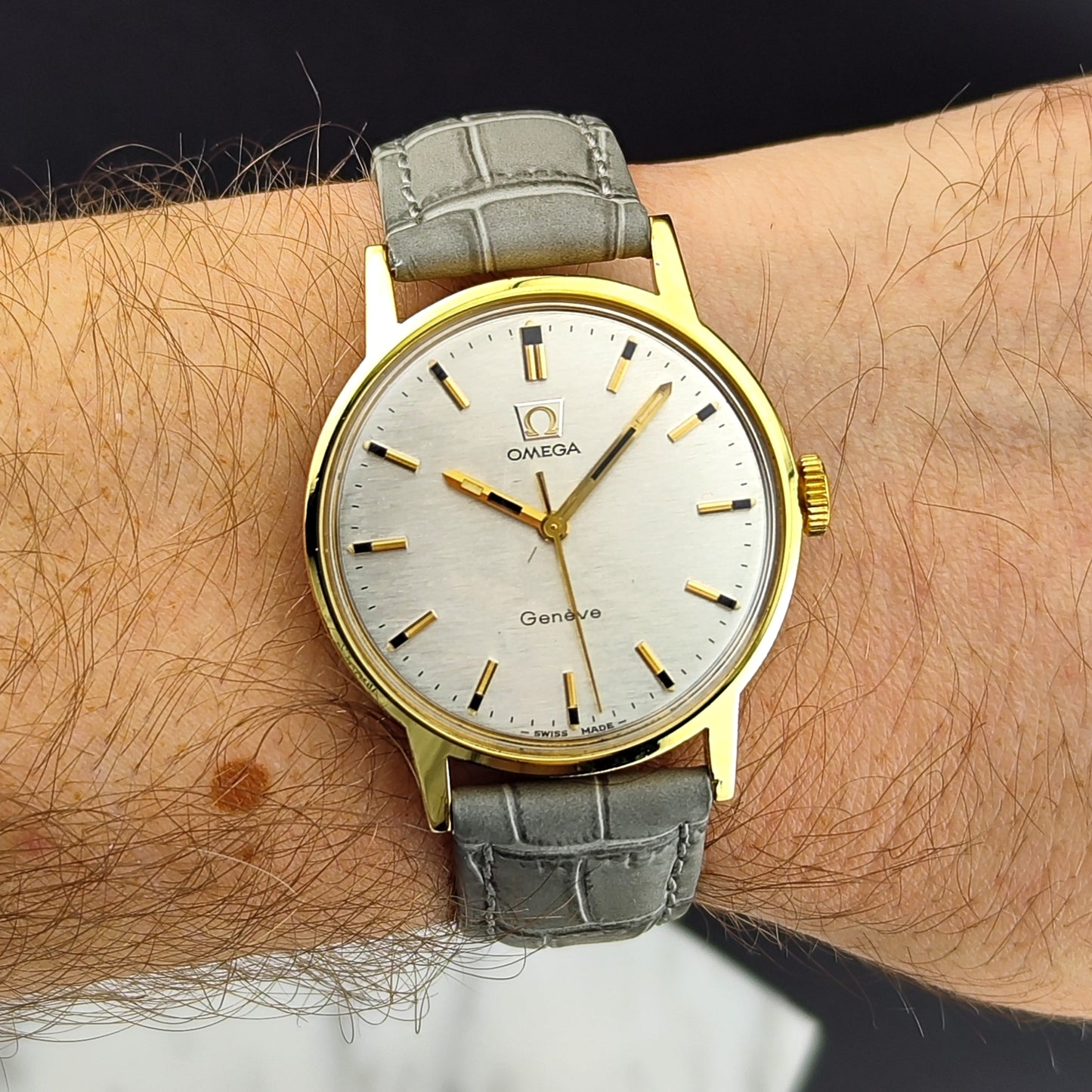 OMEGA Genéve Gold White Special Mosaic Dial Serviced [REF. 135.070]