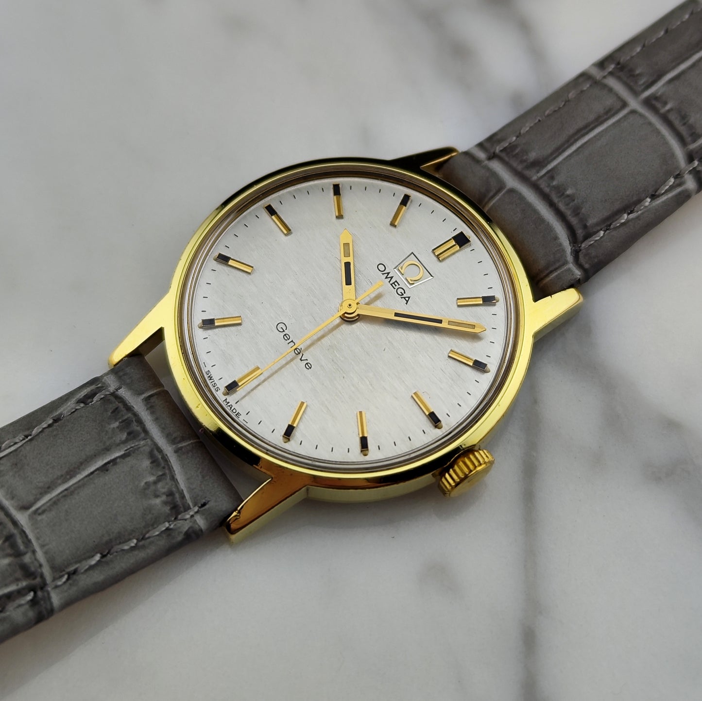 OMEGA Genéve Gold White Special Mosaic Dial Serviced [REF. 135.070]