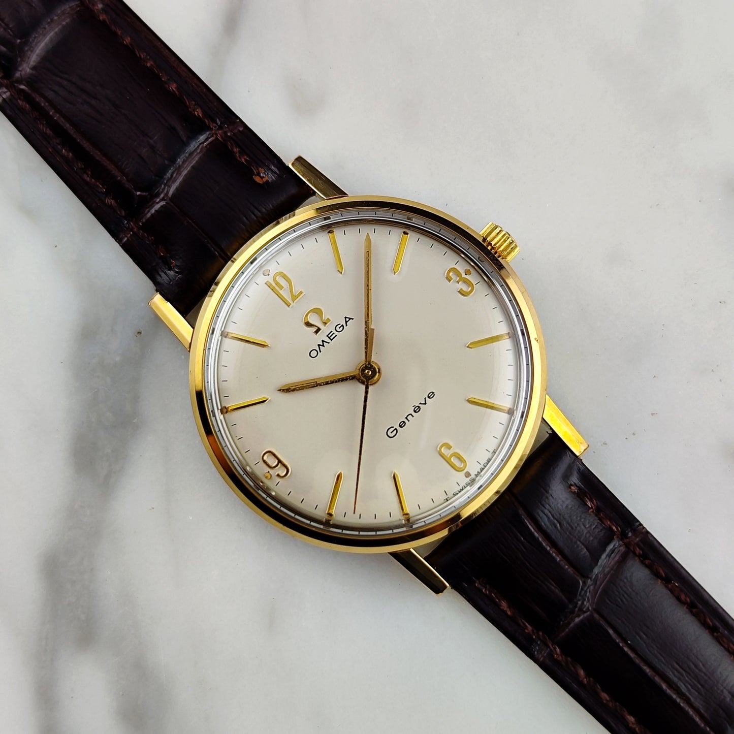 Omega Genéve Gold White Numbers Dial 1967 [REF. 131.018]