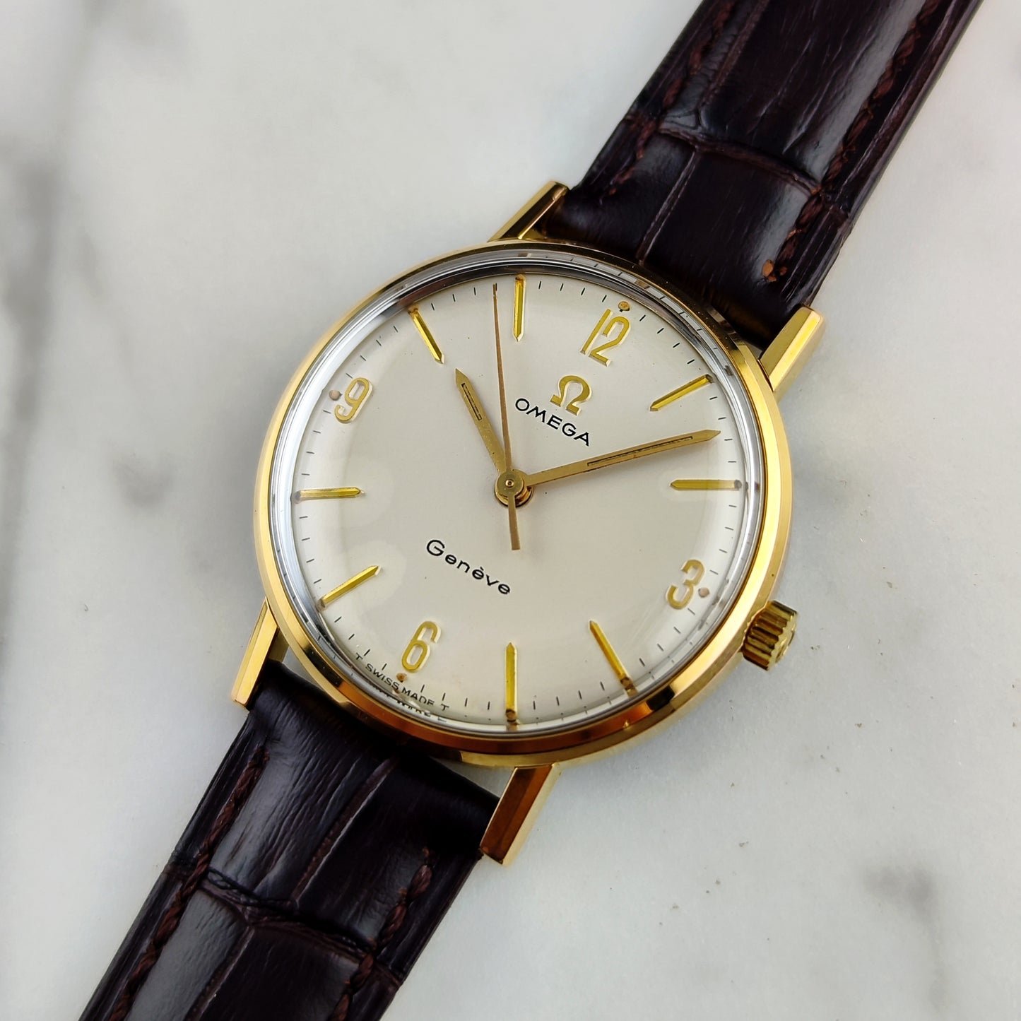 Omega Genéve Gold White Numbers Dial 1967 [REF. 131.018]