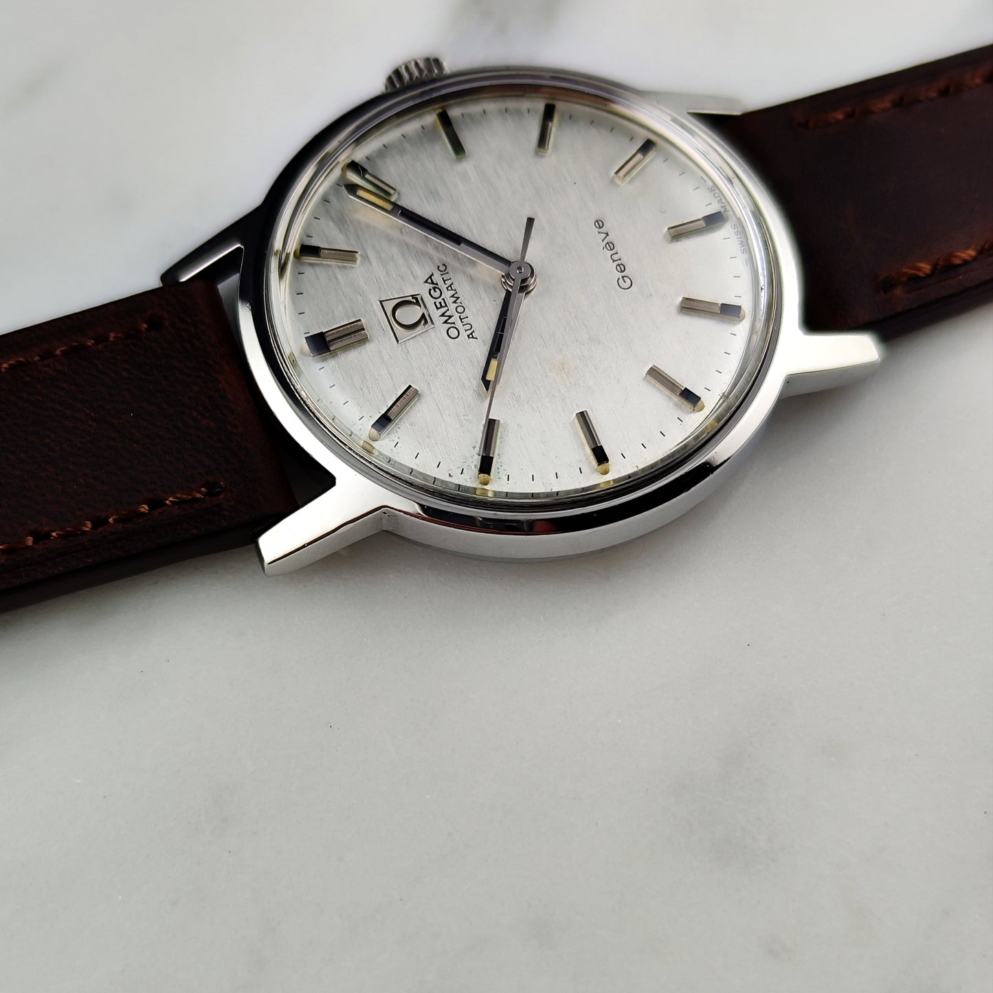 OMEGA Genéve Mosaic Linen Dial Silver 1969 [REF. 165.070]