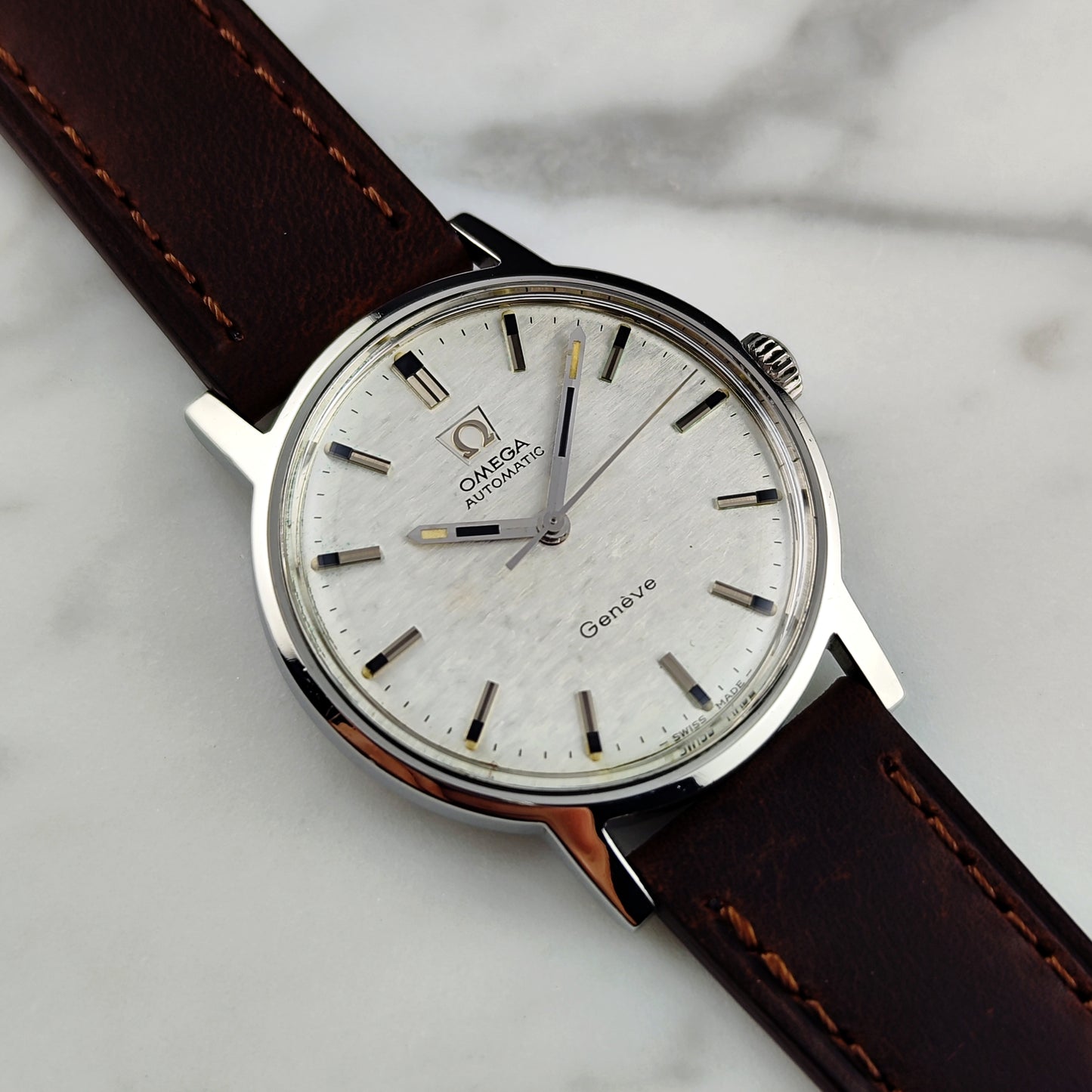 OMEGA Genéve Mosaic Linen Dial Silver 1969 [REF. 165.070]