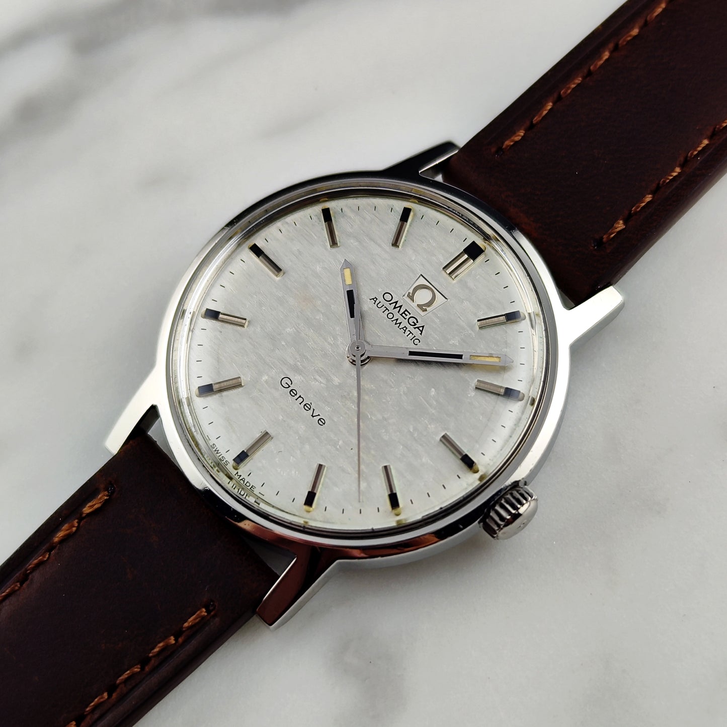 OMEGA Genéve Mosaic Linen Dial Silver 1969 [REF. 165.070]
