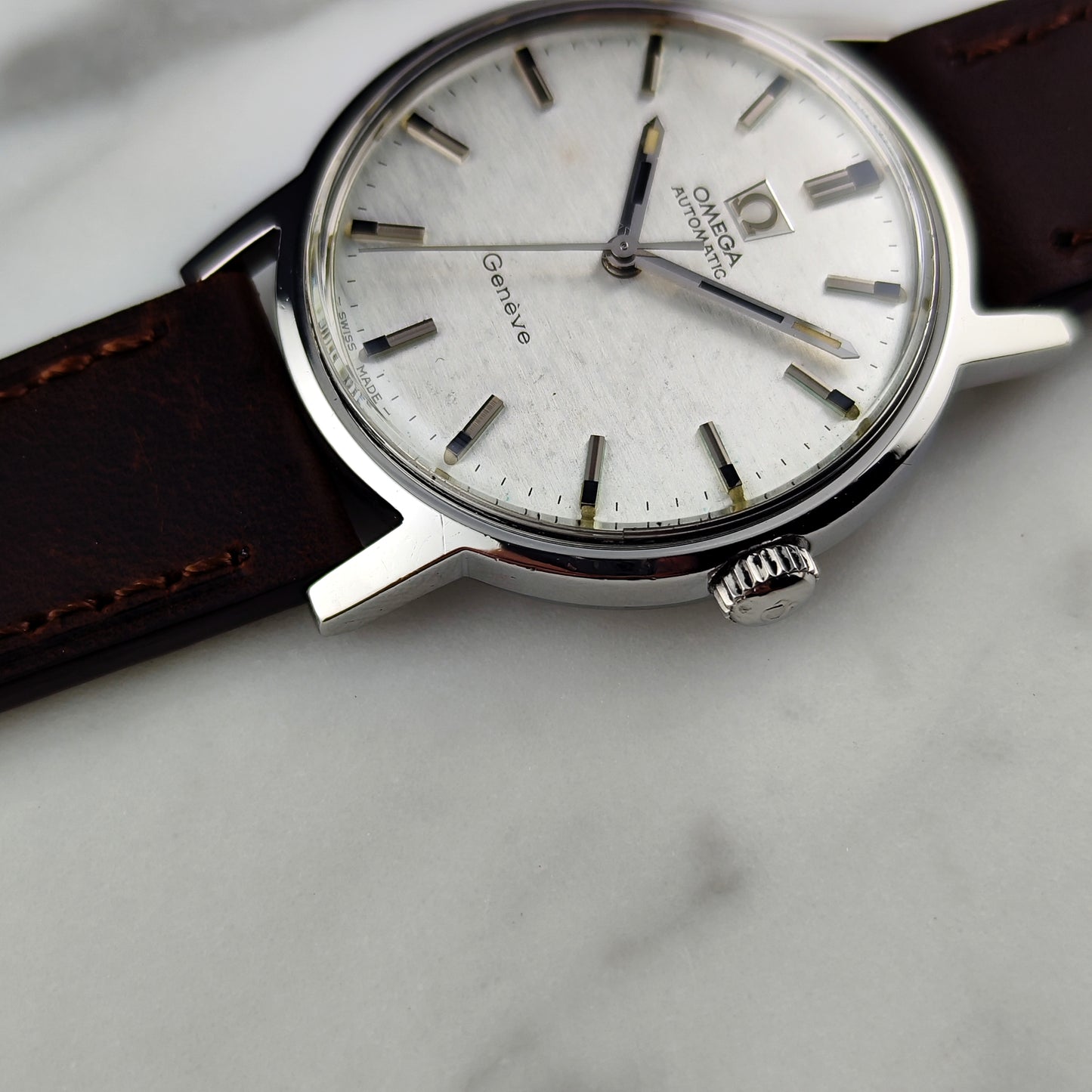 OMEGA Genéve Mosaic Linen Dial Silver 1969 [REF. 165.070]