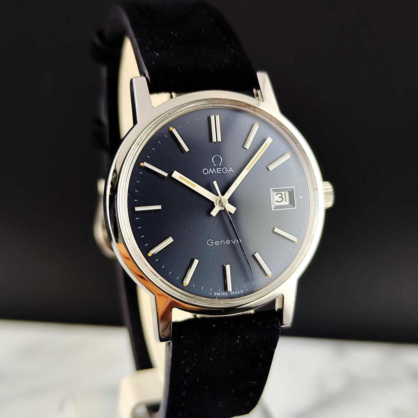 OMEGA Genéve Rare Blue/Grey Dial 1974 Serviced 06/2026 [REF. 136.0104]