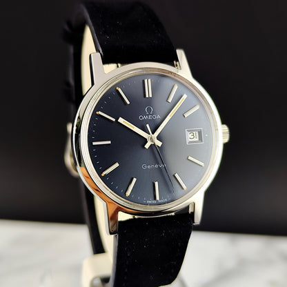 OMEGA Genéve Rare Blue/Grey Dial 1974 Serviced 06/2026 [REF. 136.0104]