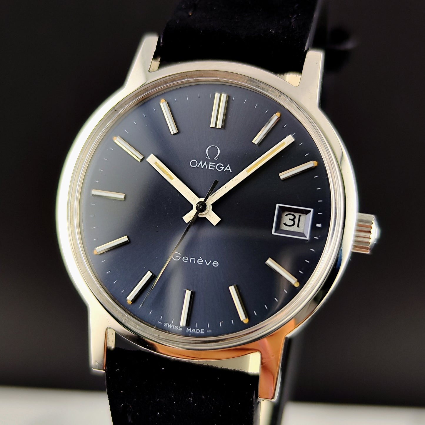 OMEGA Genéve Rare Blue/Grey Dial 1974 Serviced 06/2026 [REF. 136.0104]