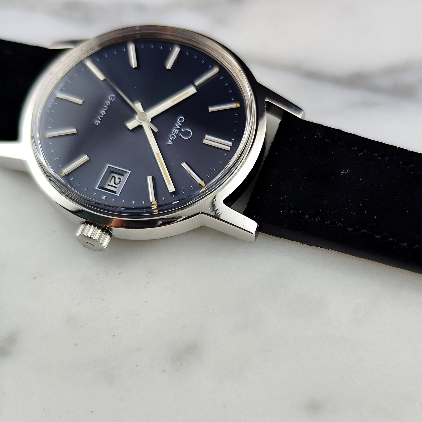 OMEGA Genéve Rare Blue/Grey Dial 1974 Serviced 06/2026 [REF. 136.0104]