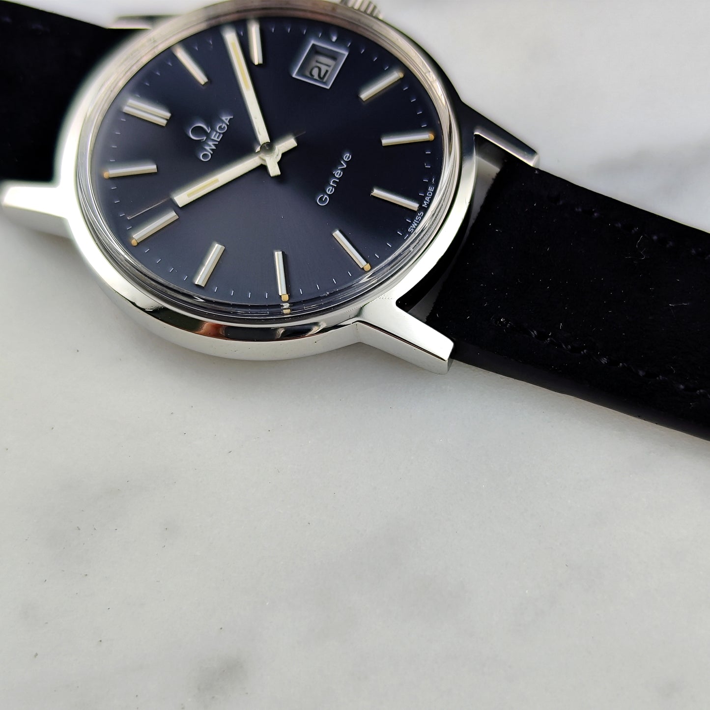 OMEGA Genéve Rare Blue/Grey Dial 1974 Serviced 06/2026 [REF. 136.0104]