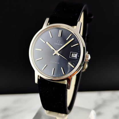 OMEGA Genéve Rare Blue/Grey Dial 1974 Serviced 06/2026 [REF. 136.0104]