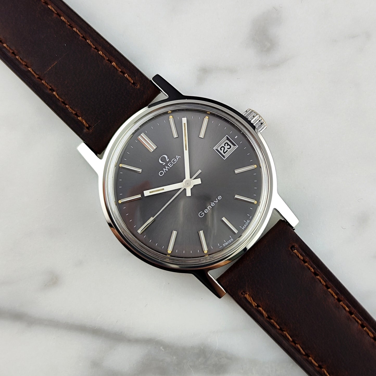 OMEGA Genéve Rare Grey Dial 1974 Serviced 07/2026 [REF. 136.0099]