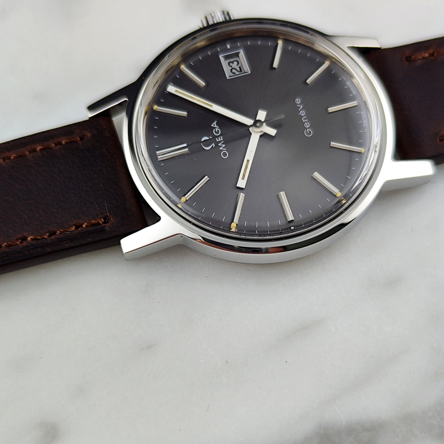 OMEGA Genéve Rare Grey Dial 1974 Serviced 07/2026 [REF. 136.0099]