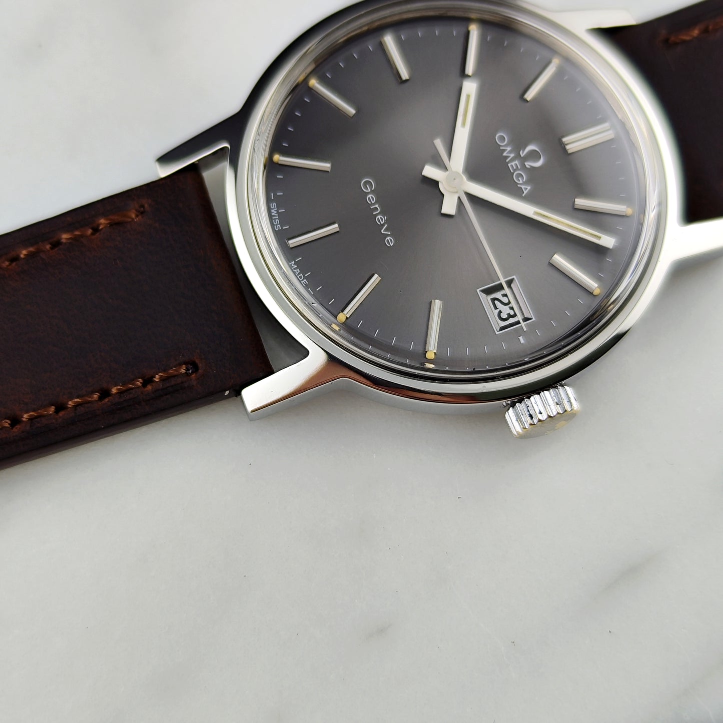 OMEGA Genéve Rare Grey Dial 1974 Serviced 07/2026 [REF. 136.0099]