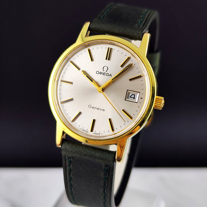 Omega Genéve Gold White Dial 1974 with Box [REF. 136.0104]