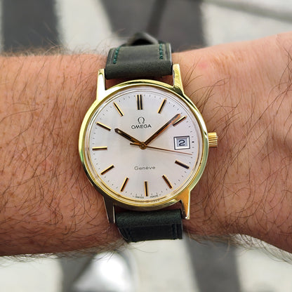 Omega Genéve Gold White Dial 1974 with Box [REF. 136.0104]