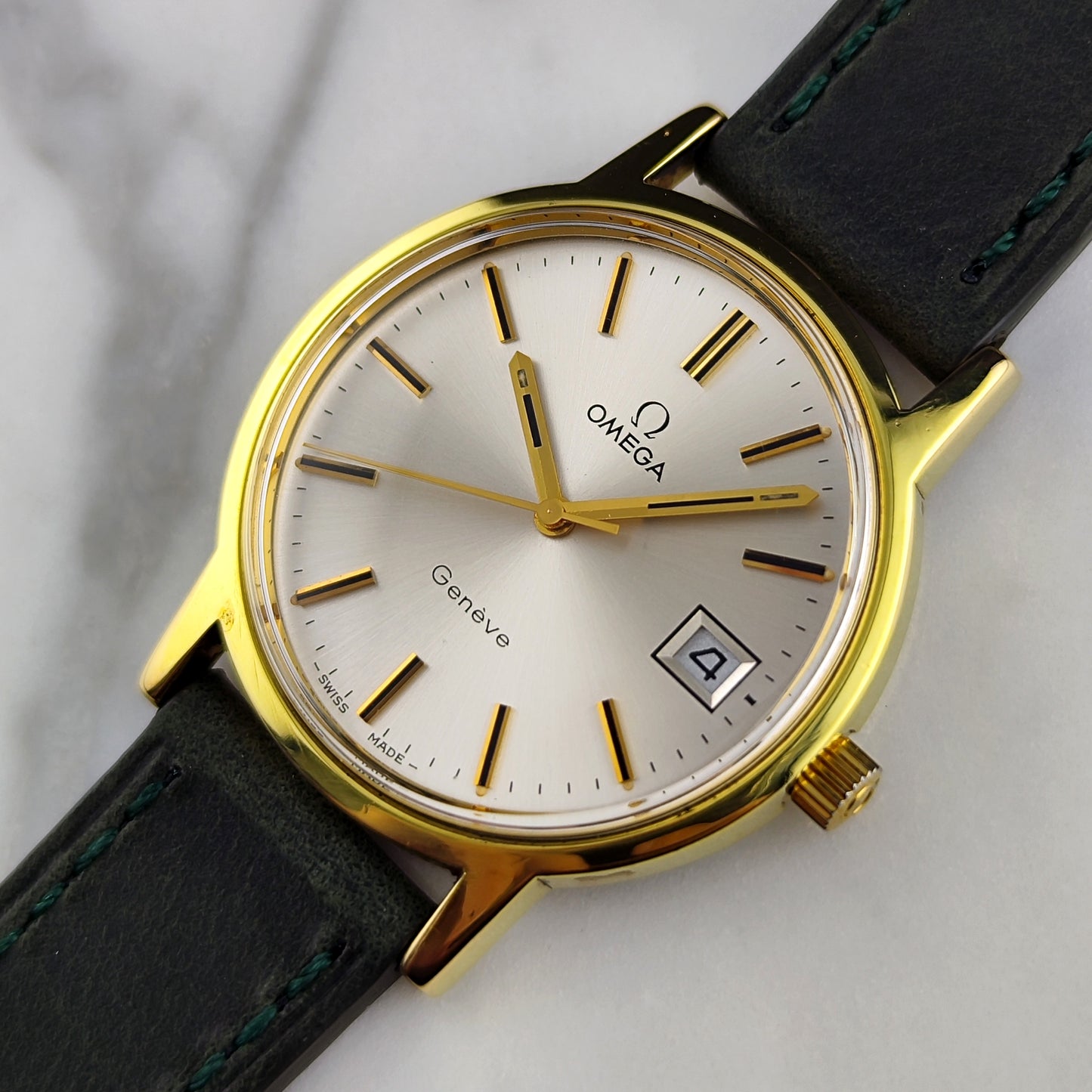 Omega Genéve Gold White Dial 1974 with Box [REF. 136.0104]