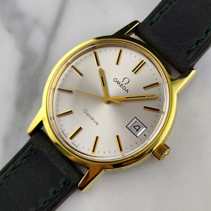 Omega Genéve Gold White Dial 1974 with Box [REF. 136.0104]