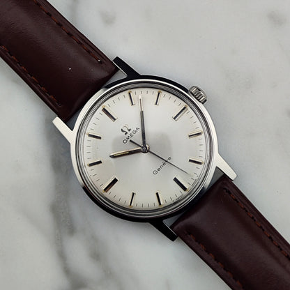 OMEGA Genéve Silver Date Mint Serviced Signed Crystal [REF. 135.070]