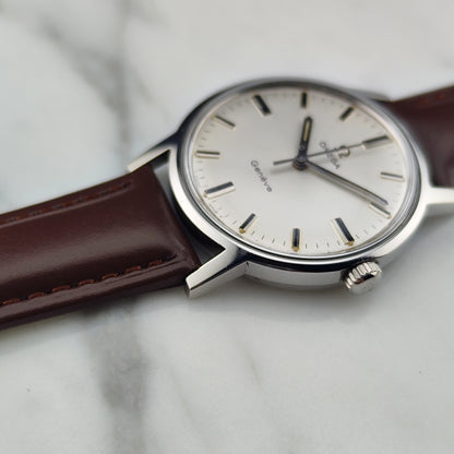 OMEGA Genéve Silver Date Mint Serviced Signed Crystal [REF. 135.070]