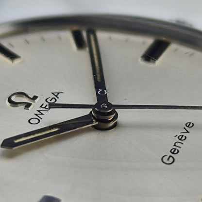 OMEGA Genéve Silver Date Mint Serviced Signed Crystal [REF. 135.070]