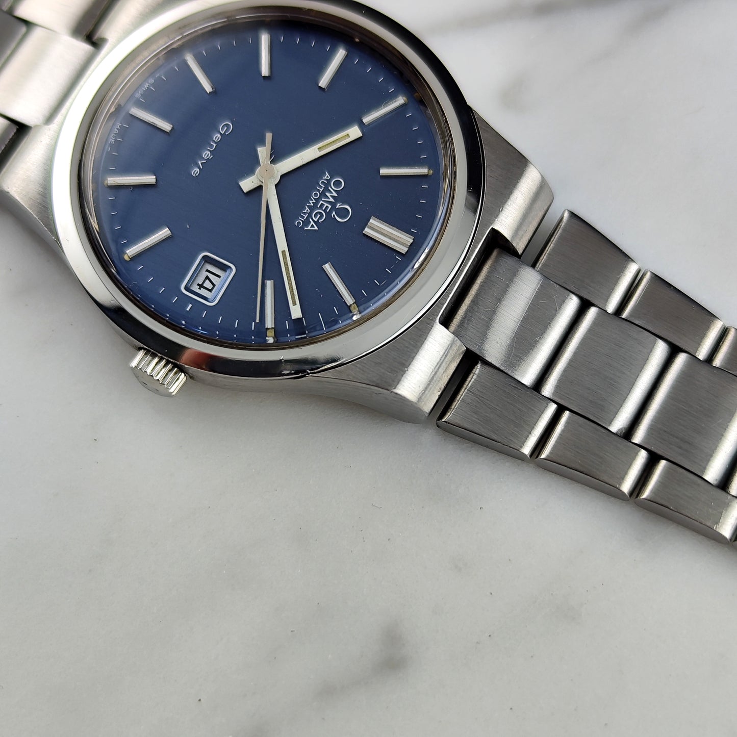 OMEGA Genéve Steel Blue Dial 1973 Serviced 05/2026 [REF. 166.0173]