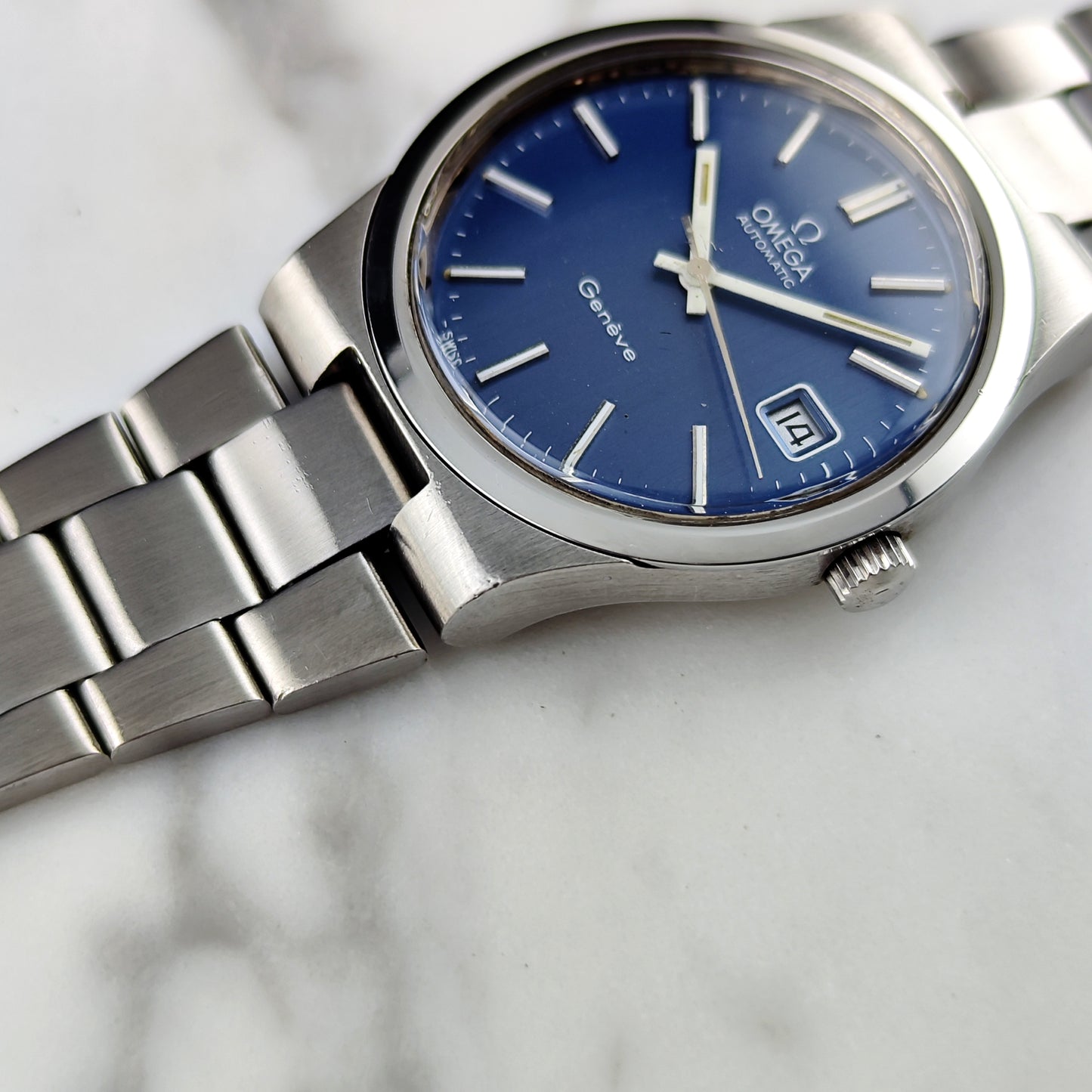 OMEGA Genéve Steel Blue Dial 1973 Serviced 05/2026 [REF. 166.0173]