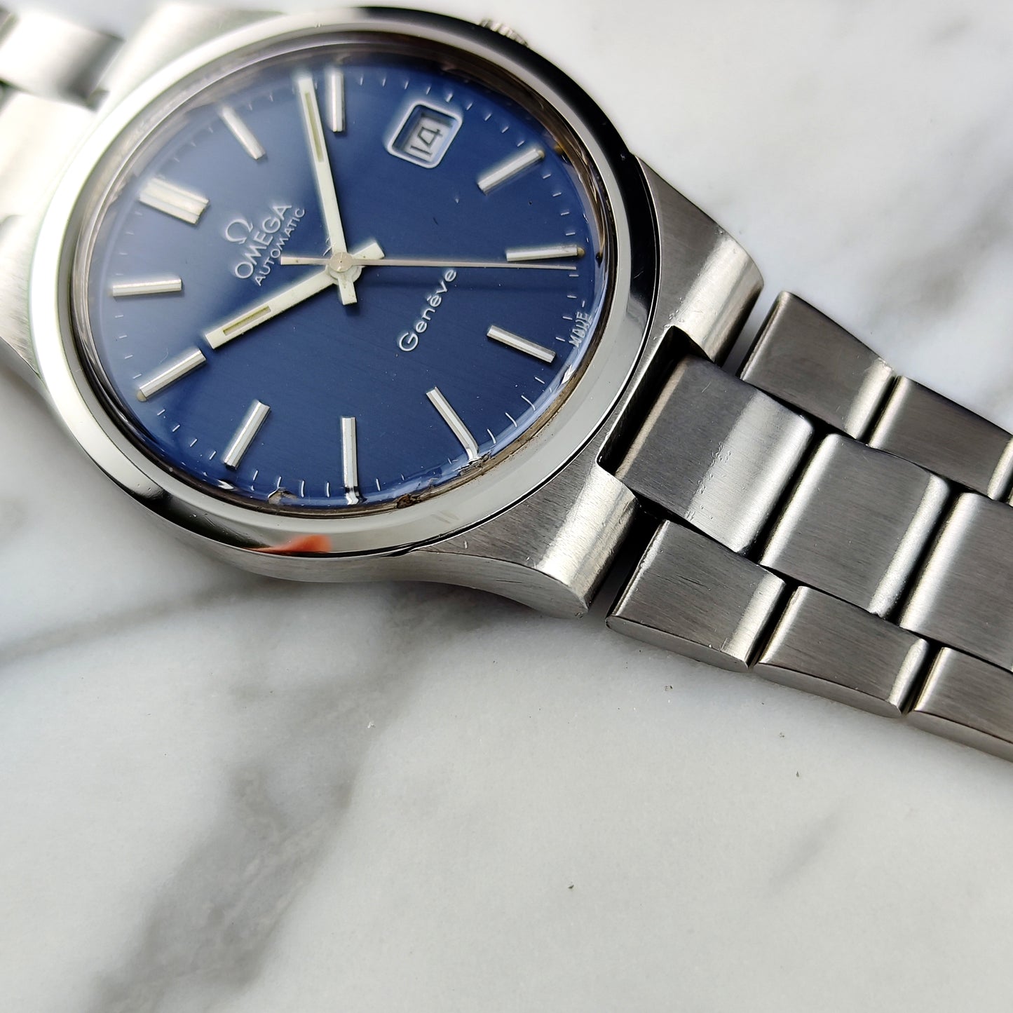 OMEGA Genéve Steel Blue Dial 1973 Serviced 05/2026 [REF. 166.0173]