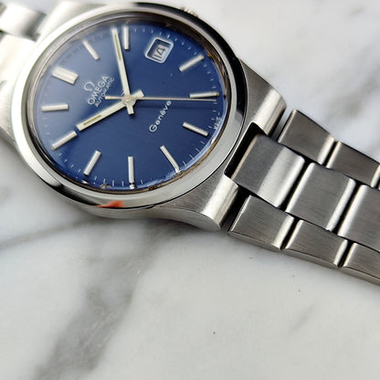 OMEGA Genéve Steel Blue Dial 1973 Serviced 05/2026 [REF. 166.0173]