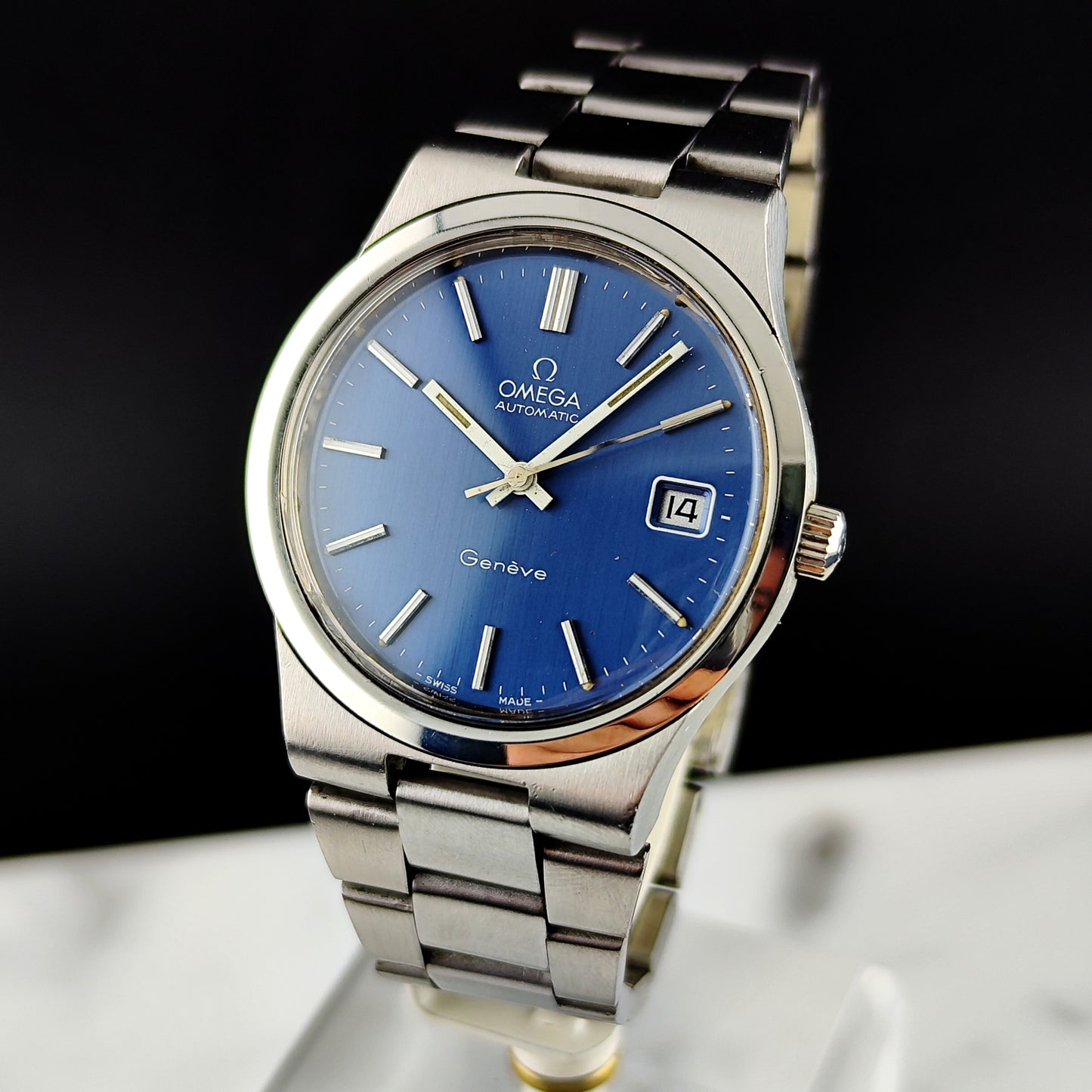 OMEGA Genéve Steel Blue Dial 1973 Serviced 05/2026 [REF. 166.0173]
