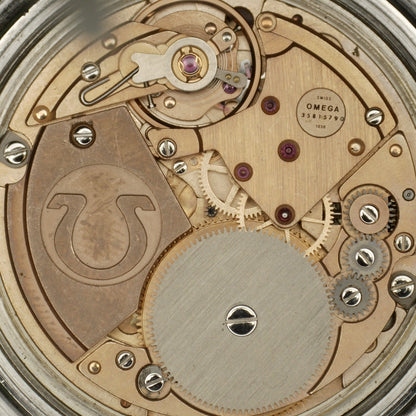 OMEGA Genève Steel Bracelet Omega Signed Crystal [REF. 136.0103]