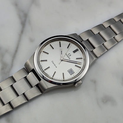 OMEGA Genève Steel Bracelet Omega Signed Crystal [REF. 136.0103]