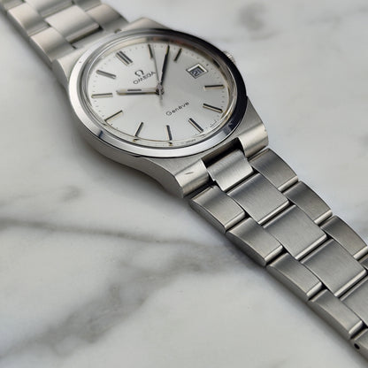 OMEGA Genève Steel Bracelet Omega Signed Crystal [REF. 136.0103]