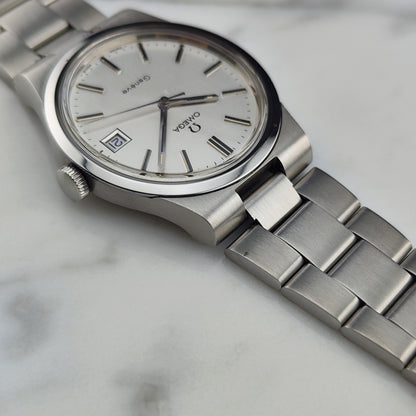 OMEGA Genève Steel Bracelet Omega Signed Crystal [REF. 136.0103]