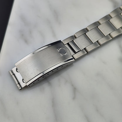 OMEGA Genève Steel Bracelet Omega Signed Crystal [REF. 136.0103]