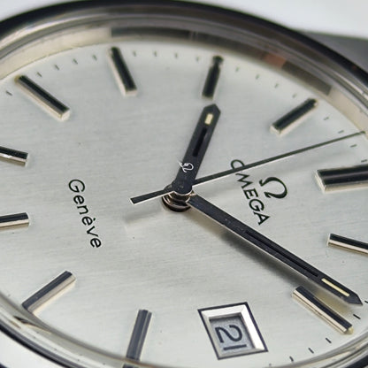 OMEGA Genève Steel Bracelet Omega Signed Crystal [REF. 136.0103]