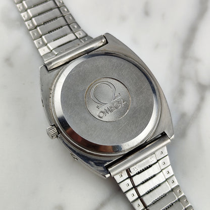 Omega Genéve Steel Quartz Silver Dial Rare German Day-Date 1973 [REF. 196.0066]
