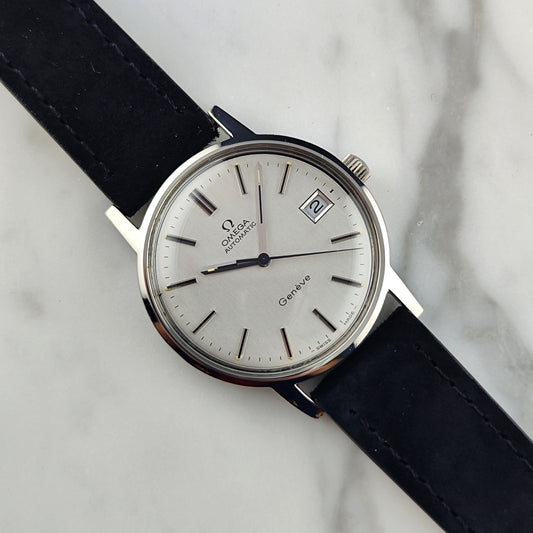 Omega Genéve Steel Silver Dial Date 1974 [REF. 166.0163]