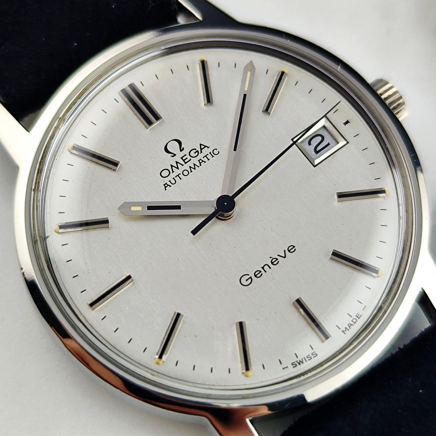 Omega Genéve Steel Silver Dial Date 1974 [REF. 166.0163]