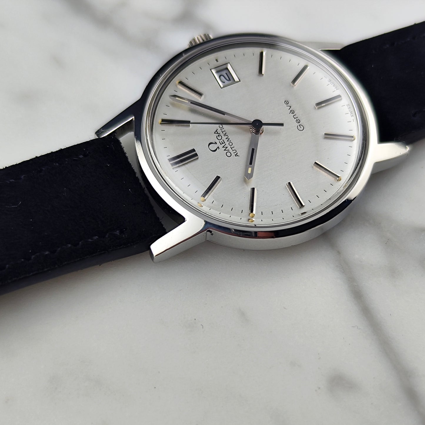 Omega Genéve Steel Silver Dial Date 1974 [REF. 166.0163]