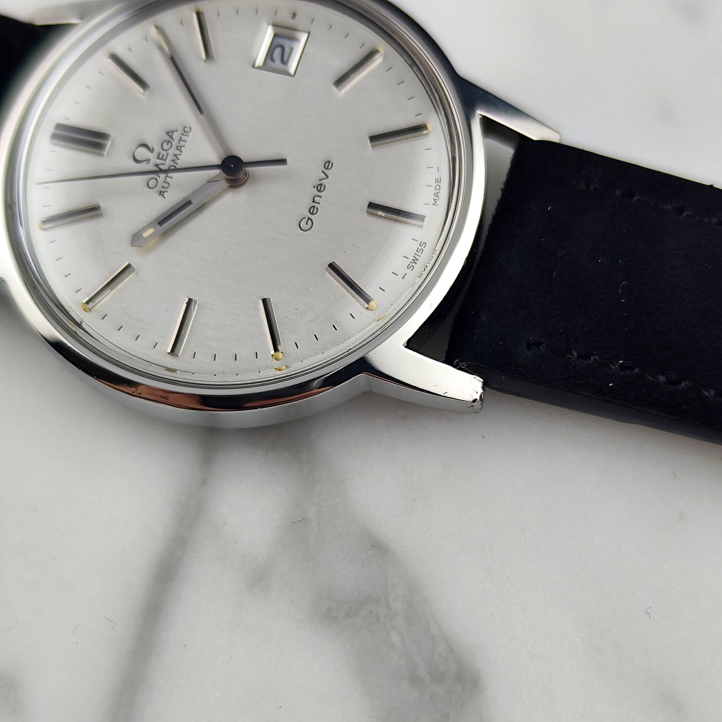 Omega Genéve Steel Silver Dial Date 1974 [REF. 166.0163]