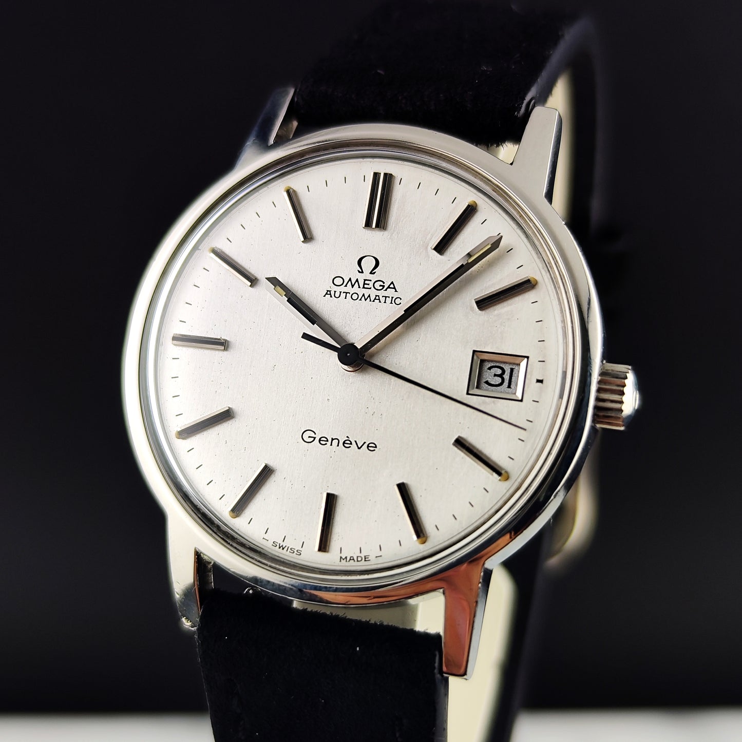 Omega Genéve Steel Silver Dial Date 1974 [REF. 166.0163]